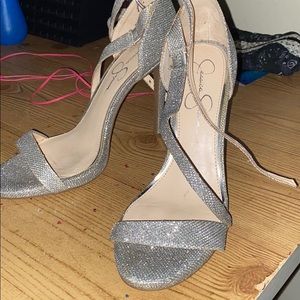 Jessica Simpson Rayli Sparkle fabric sandals